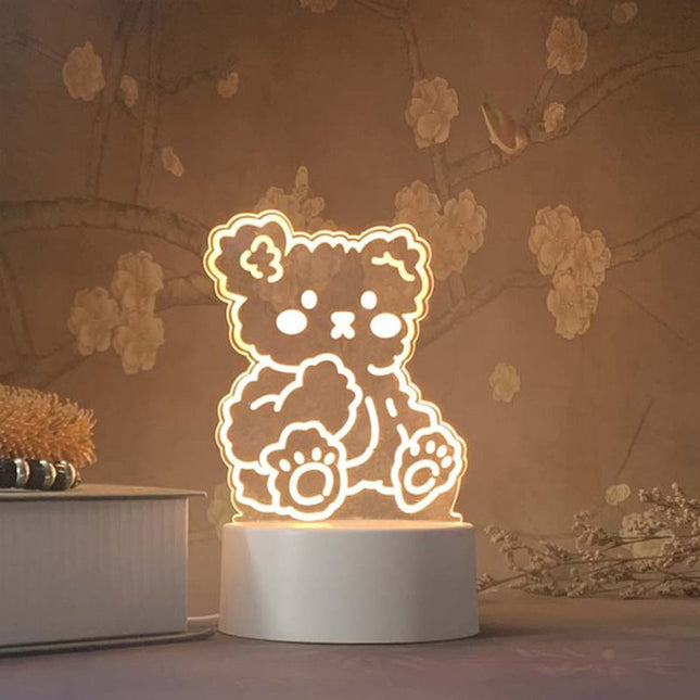 Leuke 3D teddybeer lamp decoratie