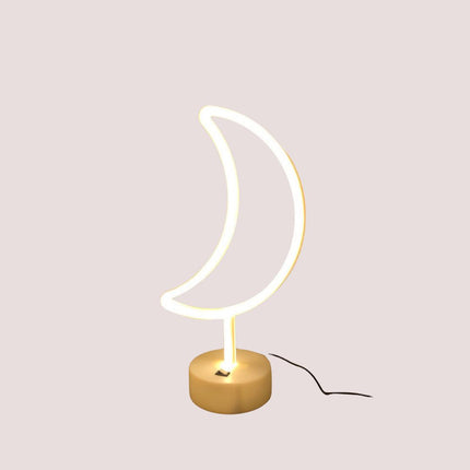 Witte maan neon LED tafellamp decoratie