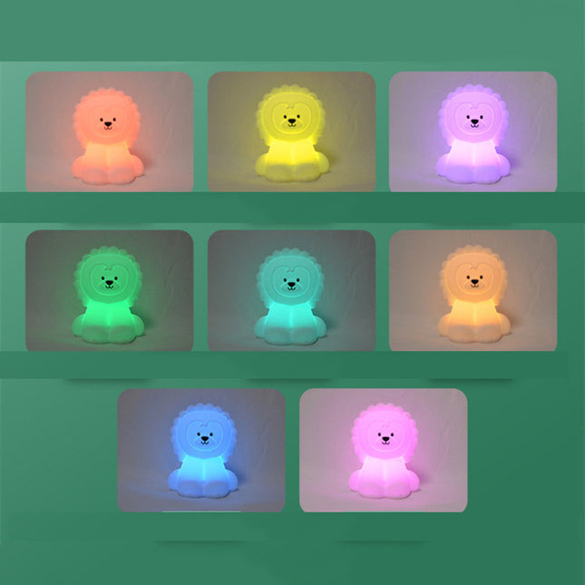 Siliconen leeuw nachtlamp met touch control
