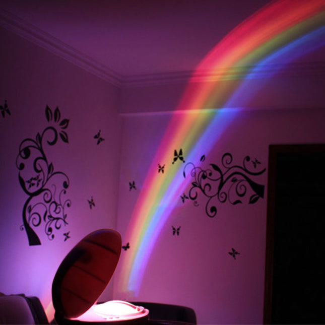 Nachtlamp met regenboog projector voor kinderkamer