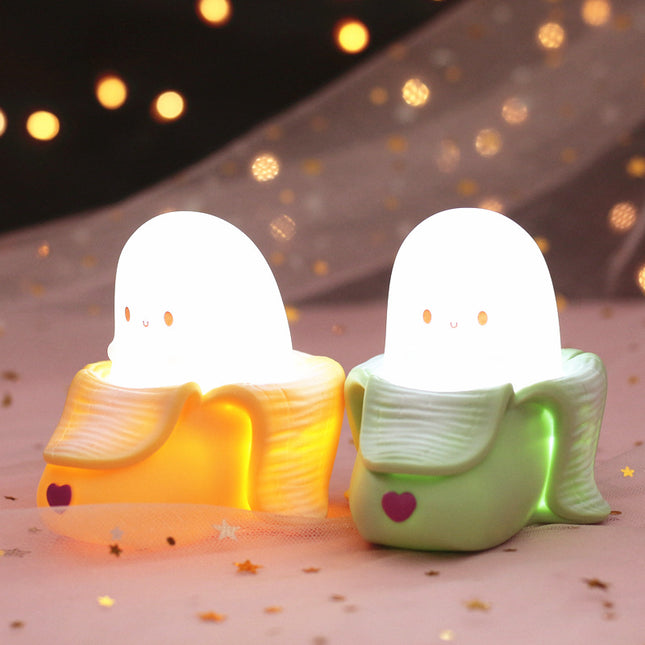 Schattig banaan nachtlampje voor de kinderkamer