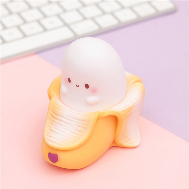 Schattig banaan nachtlampje voor de kinderkamer