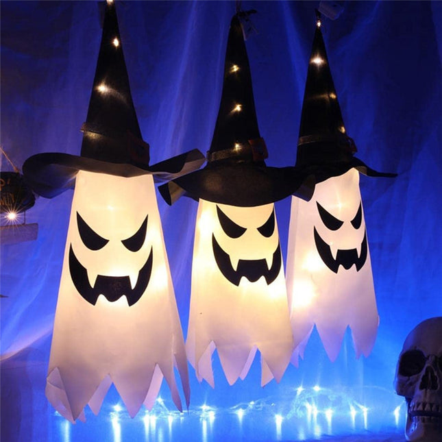 Hangende spookjes met LED verlichting decoratie