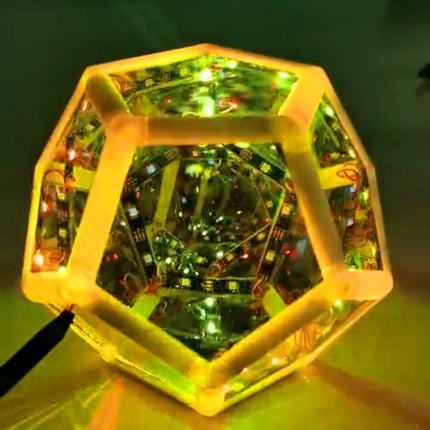 Dodecaëder oneindige kunst LED lamp