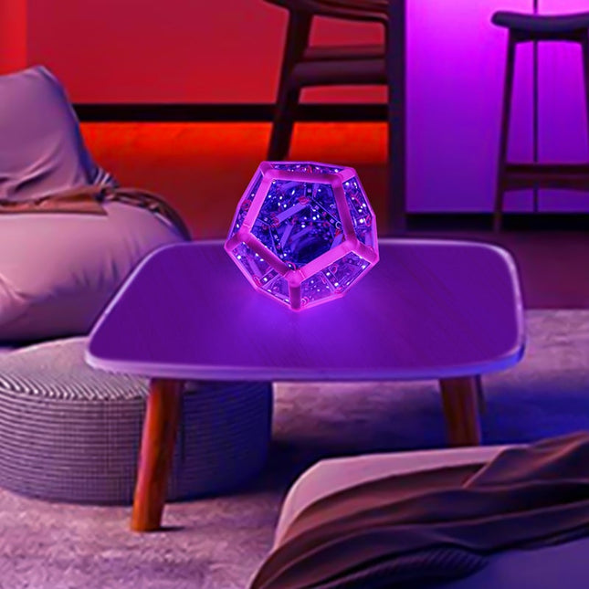 Dodecaëder oneindige kunst LED lamp