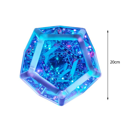 Dodecaëder oneindige kunst LED lamp