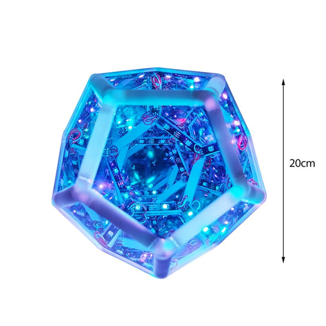 Dodecaëder oneindige kunst LED lamp