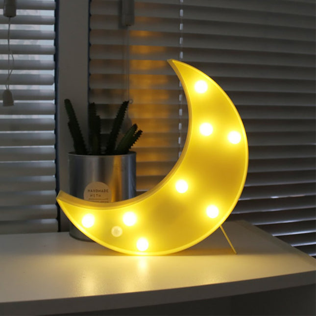 Decoratieve maan tafellamp met LED lampjes