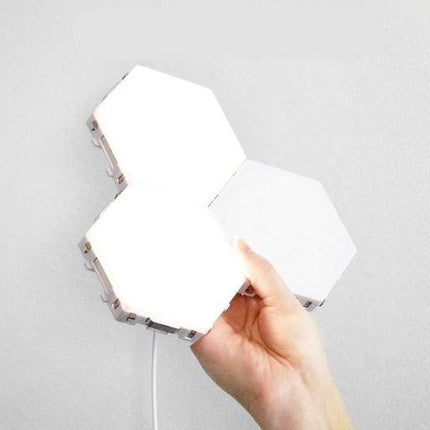 Modulaire hexagonale LED wandlamp met touch