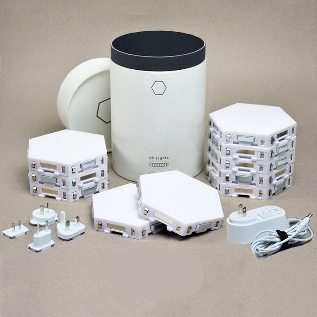 Modulaire hexagonale LED wandlamp met touch