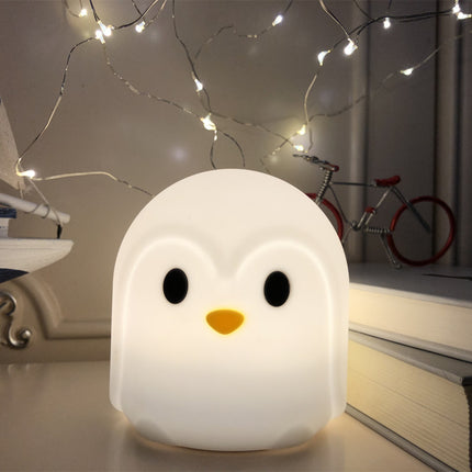 Siliconen pinguïn nachtlampje met touch sensor