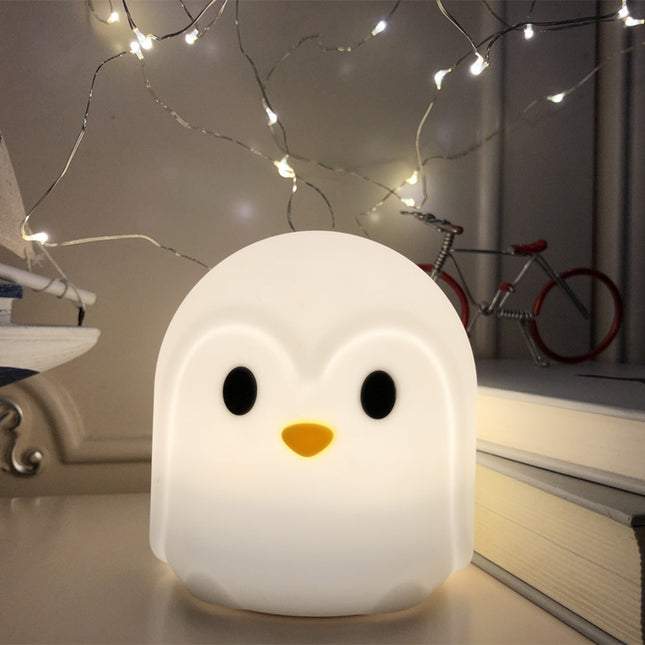 Siliconen pinguïn nachtlampje met touch sensor
