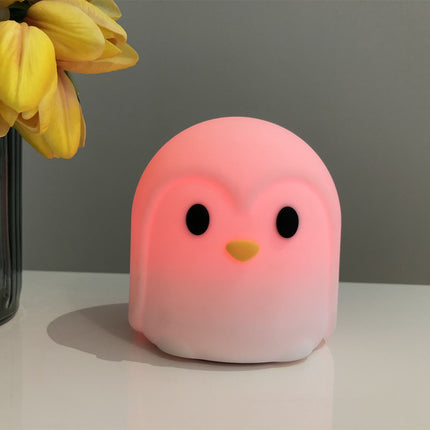 Siliconen pinguïn nachtlampje met touch sensor
