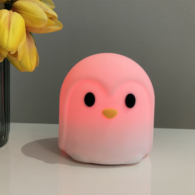 Siliconen pinguïn nachtlampje met touch sensor