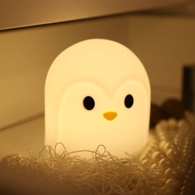 Siliconen pinguïn nachtlampje met touch sensor
