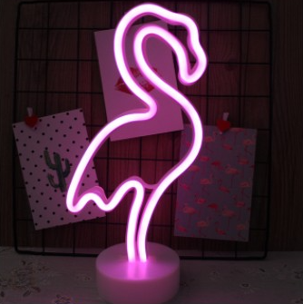 Roze flamingo neon LED tafellamp