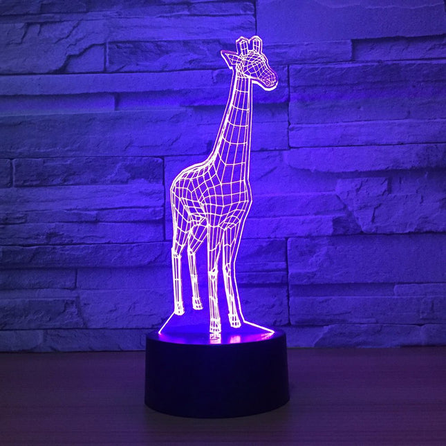 3D illusie giraf lamp met touchbediening