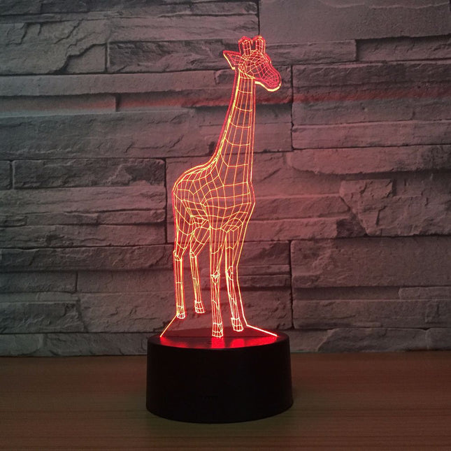 3D illusie giraf lamp met touchbediening