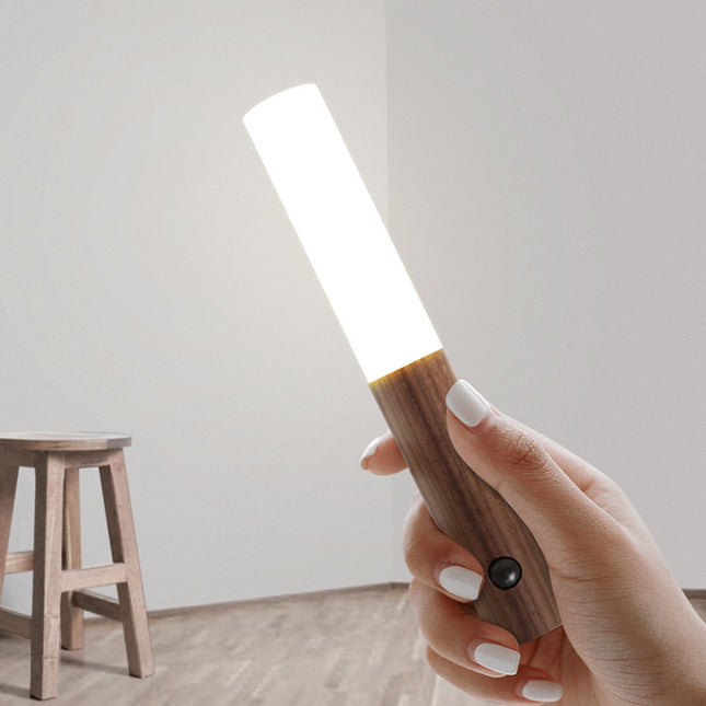 Magnetische houten LED wandlamp oplaadbaar