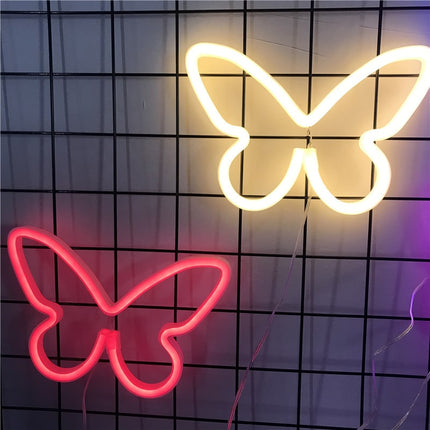 Vlinder LED Neon Lamp Wanddecoratie