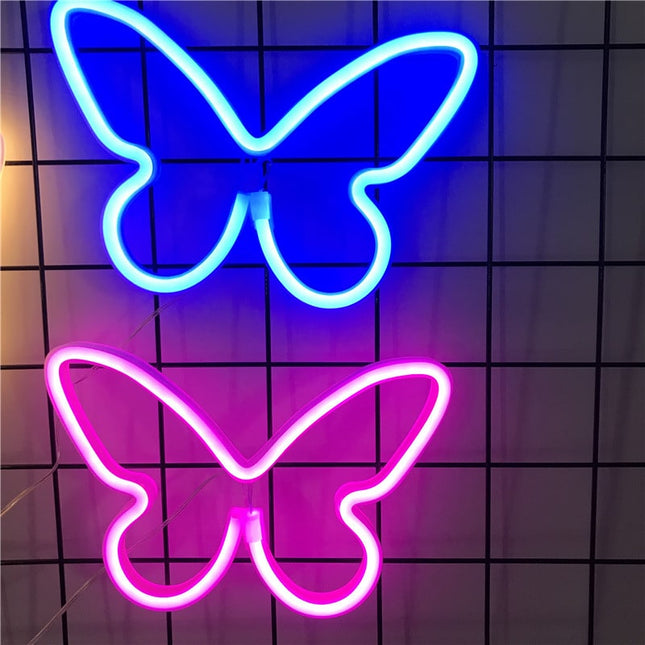Vlinder LED Neon Lamp Wanddecoratie