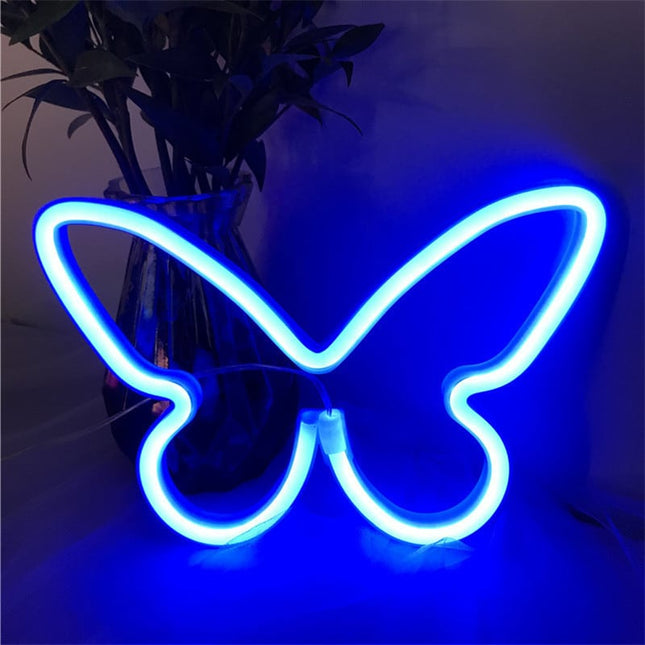 Vlinder LED Neon Lamp Wanddecoratie