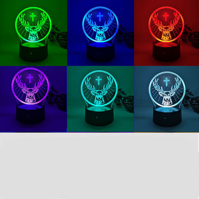 LED nachtlampje met 3D hert