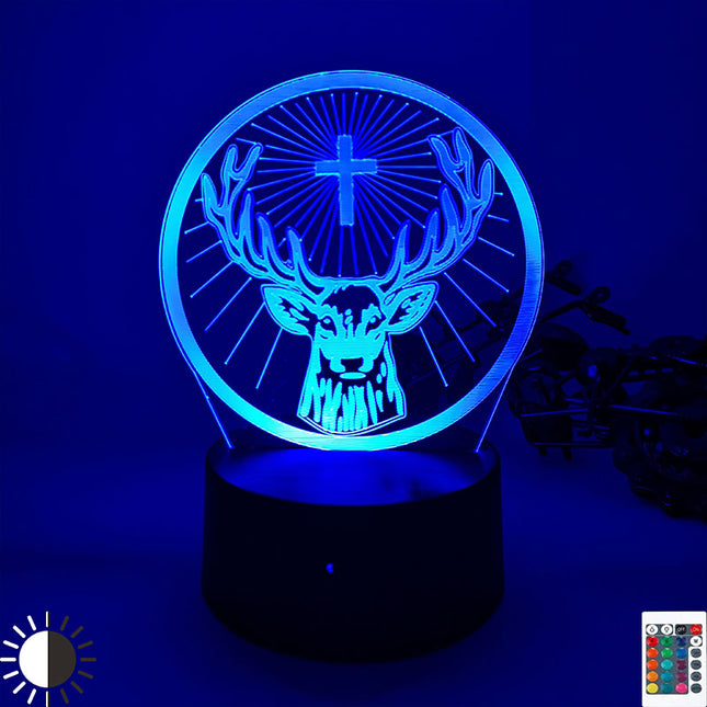 LED nachtlampje met 3D hert