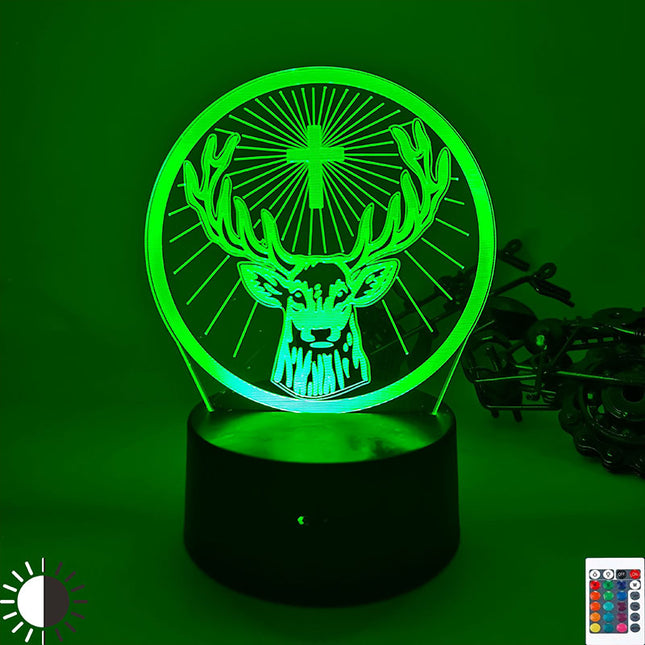 LED nachtlampje met 3D hert