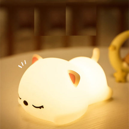 Siliconen Kat Nachtlamp met Touch