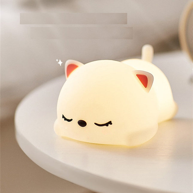 Siliconen Kat Nachtlamp met Touch