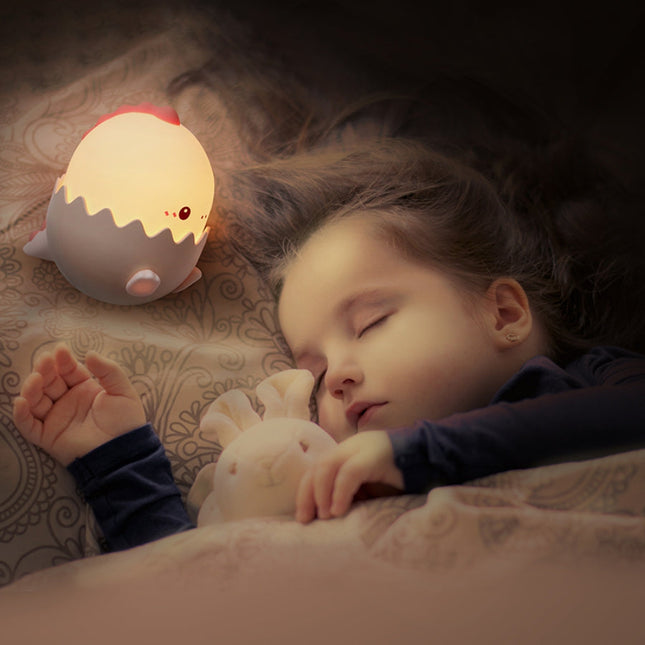 Gekleurd dino ei nachtlampje voor kinderen