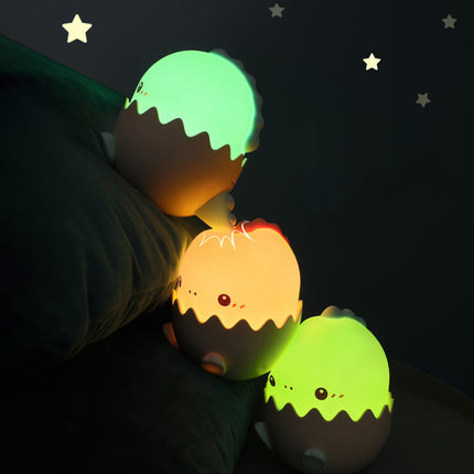 Gekleurd dino ei nachtlampje voor kinderen