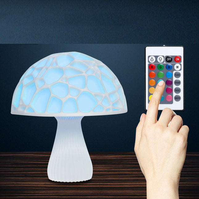 Moderne LED tafellamp in paddenstoelvorm