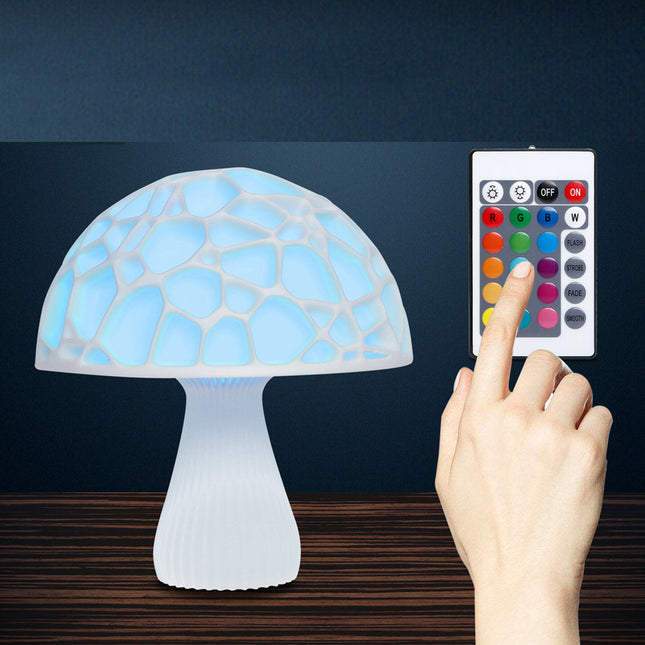 Moderne LED tafellamp in paddenstoelvorm