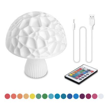 Moderne LED tafellamp in paddenstoelvorm