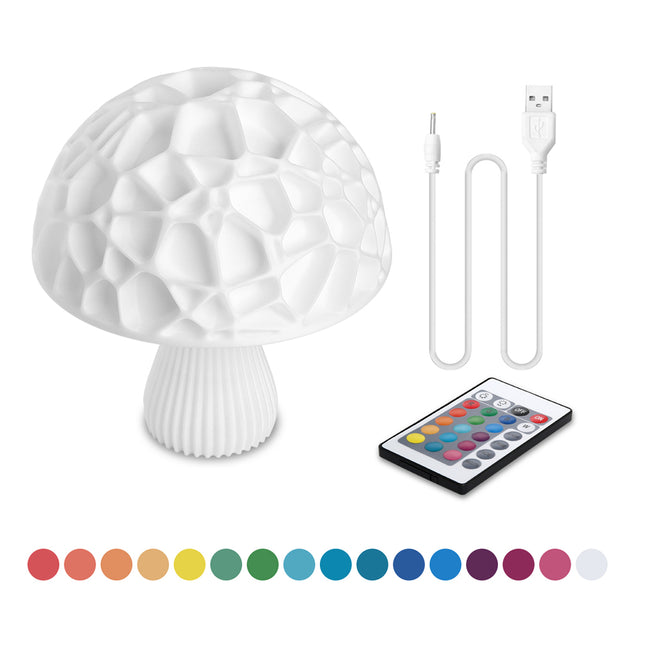 Moderne LED tafellamp in paddenstoelvorm