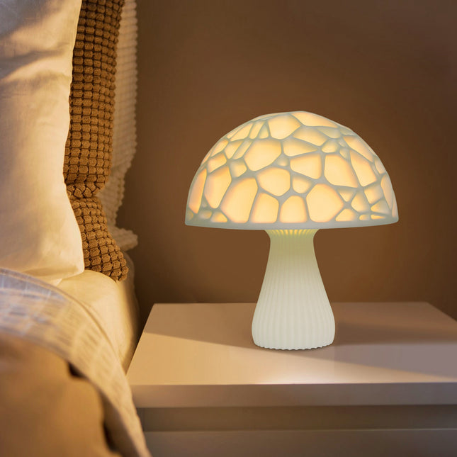 Moderne LED tafellamp in paddenstoelvorm