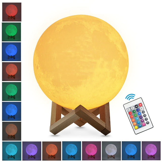 LED 3D maan lamp als nachtlampje