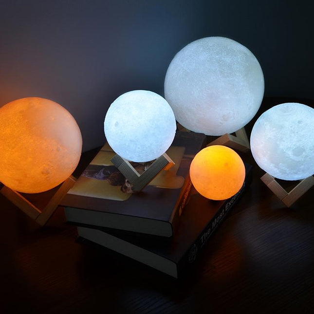 LED 3D maan lamp als nachtlampje