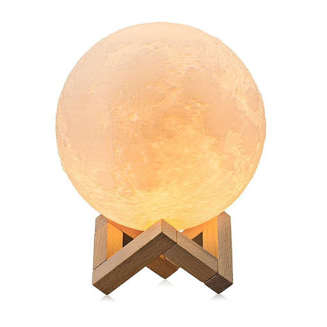 LED 3D maan lamp als nachtlampje