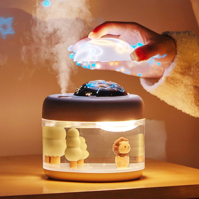 Leuke leeuw nachtlamp met sterrenprojector