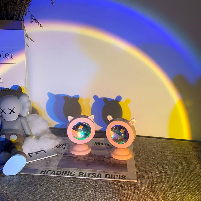 Mini zonsondergang projector lamp met USB