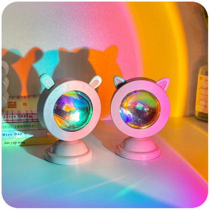 Mini zonsondergang projector lamp met USB