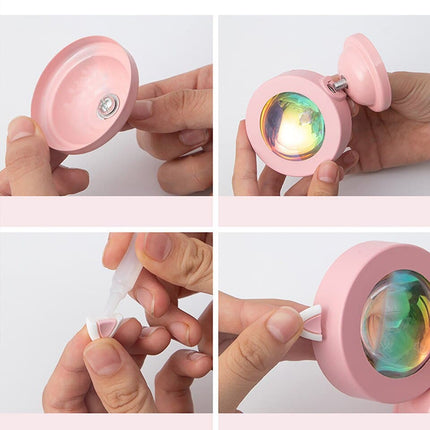 Mini zonsondergang projector lamp met USB