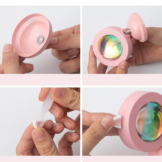 Mini zonsondergang projector lamp met USB