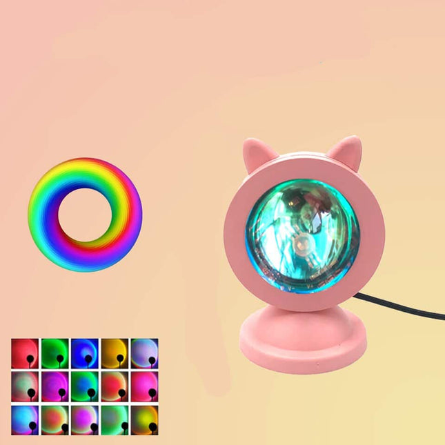 Mini zonsondergang projector lamp met USB