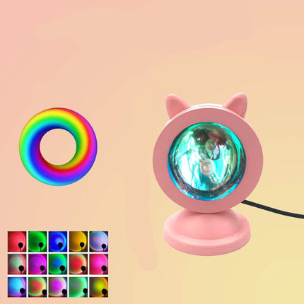Mini zonsondergang projector lamp met USB