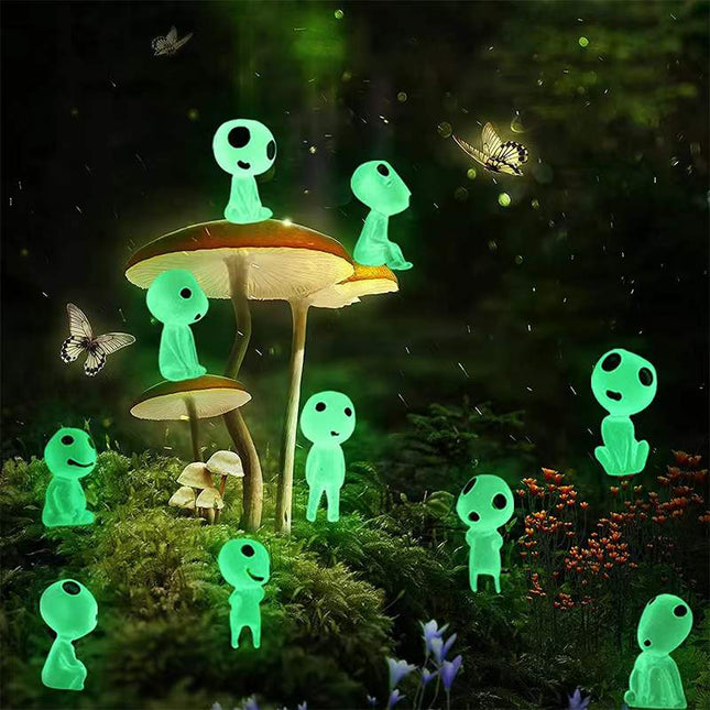 Lichtgevende bosgeest mini figuurtjes decoratie