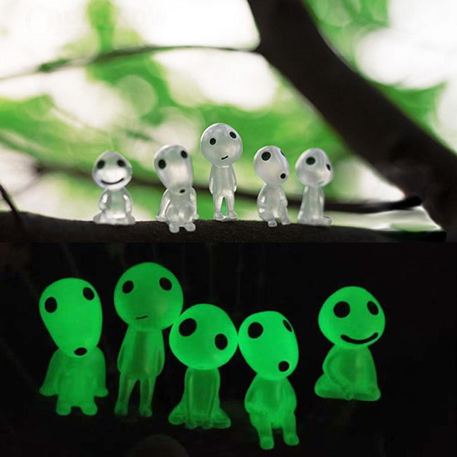 Lichtgevende bosgeest mini figuurtjes decoratie